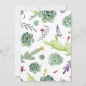 Cactus Pattern Dankeskarte (Rückseite)