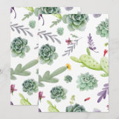 Cactus Pattern Dankeskarte (Vorne/Hinten)