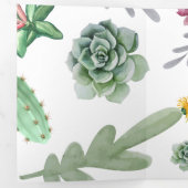 Cactus Pattern Dreifach Gefaltete Urlaubskarte (Innen Erste Seite)