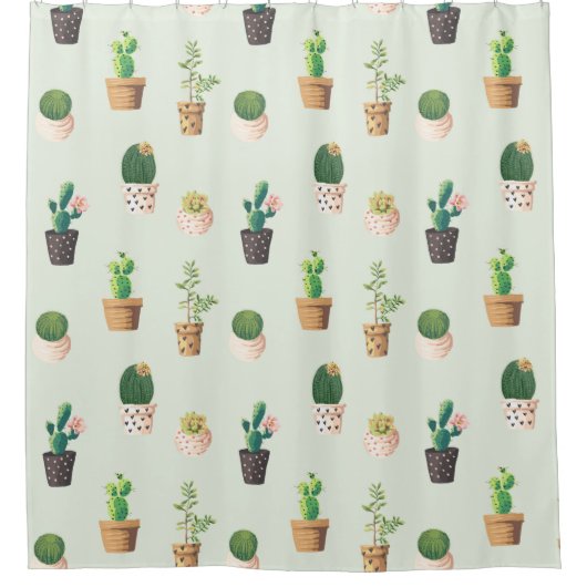 Cactus Pattern Duschvorhang (Vorderseite)