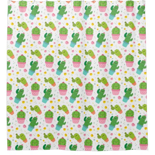 Cactus Pattern Duschvorhang (Vorderseite)