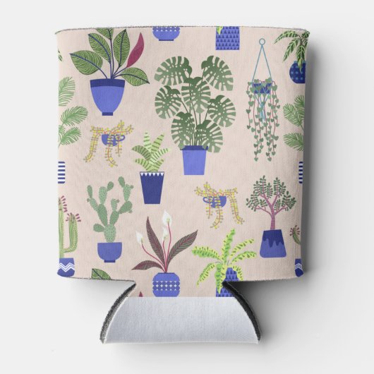 Cactus Pattern Dusty Pink Dosenkühler (Vorderseite)