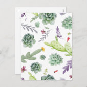 Cactus Pattern Feiertagspostkarte (Vorne/Hinten)