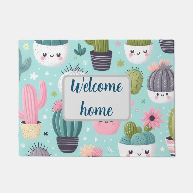 Cactus pattern fußmatte (Vorderseite)