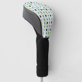 Cactus pattern green cyan Blume Golf Headcover (angewinkelt)