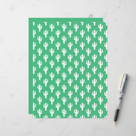 Cactus Pattern Green Desert Saguaro Südwest Fun