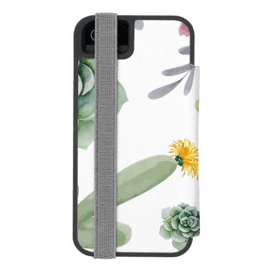 Cactus Pattern Incipio iPhone Geldbeutel-Hülle (Folio Rückseite)