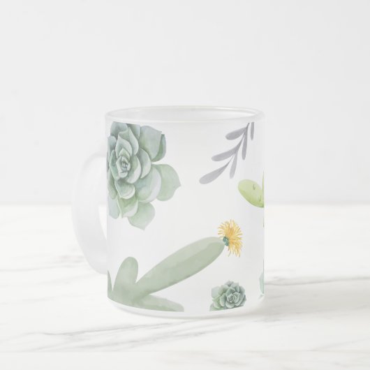 Cactus Pattern Mattglastasse (Vorderseite Links)