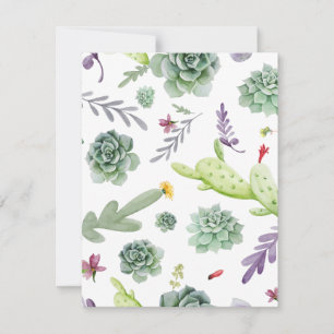 Cactus Pattern Mitteilungskarte