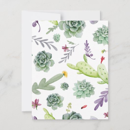 Cactus Pattern Mitteilungskarte (Vorderseite)