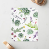 Cactus Pattern Mitteilungskarte (Vorderseite/Rückseite Beispiel)