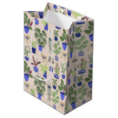 Cactus Pattern Mittlere Geschenktüte (Vorderseite Schrägansicht)