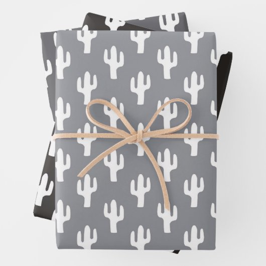 Cactus Pattern neutrale Wüste Modernes Business Geschenkpapier Set (Beispiel)