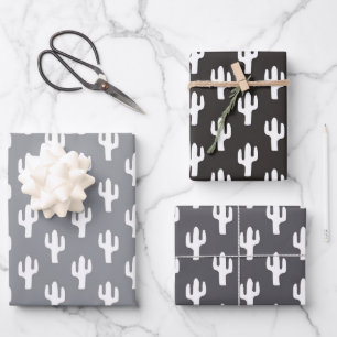Cactus Pattern neutrale Wüste Modernes Business Geschenkpapier Set