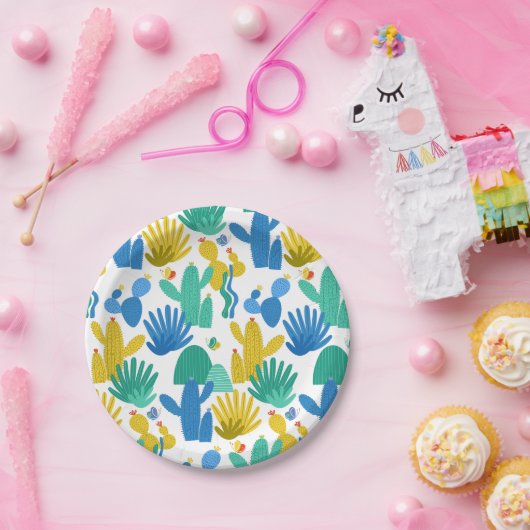 Cactus pattern paper Tellers Pappteller (Party)