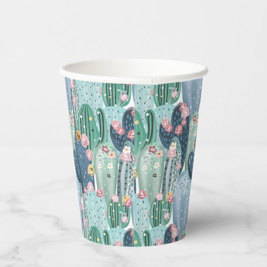 Cactus Pattern Pappbecher (Rechts)