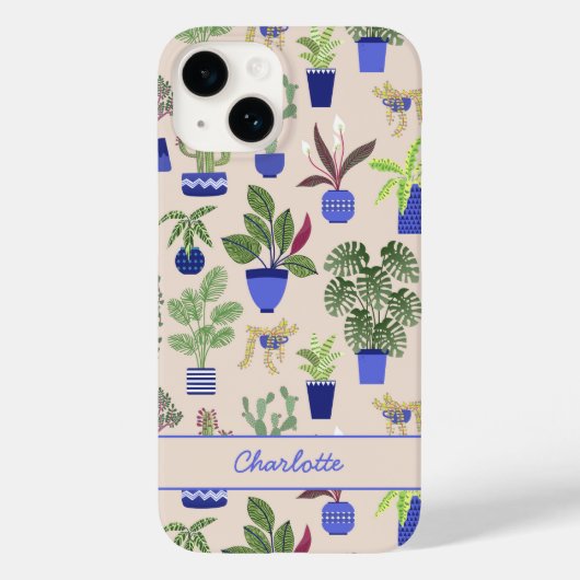 Cactus Pattern Personalisiert Case-Mate iPhone Hülle (Rückseite)