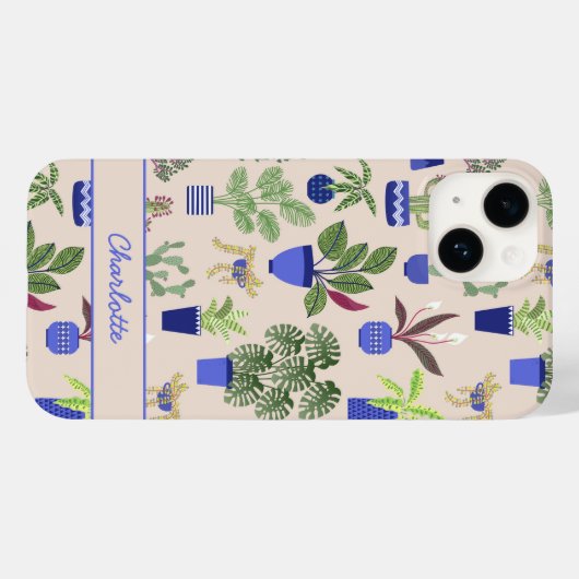 Cactus Pattern Personalisiert Case-Mate iPhone Hülle (Rückseite (Horizontal))