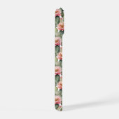 Cactus Pattern Pink Blume Monogramm iPhone 15 Hülle (Rechte Seite)