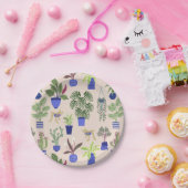 Cactus Pattern Pink Pappteller (Party)