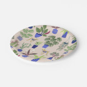 Cactus Pattern Pink Pappteller (Schrägansicht)