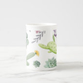 Cactus Pattern Porzellantasse (Vorderseite)
