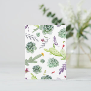 Cactus Pattern Postkarte