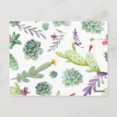 Cactus Pattern Postkarte (Rückseite)