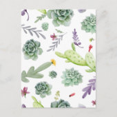 Cactus Pattern Postkarte (Vorderseite)