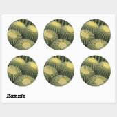 Cactus Pattern Runder Aufkleber (Blatt)
