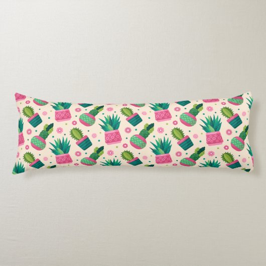 Cactus Pattern Seitenschläferkissen (Vorderseite)