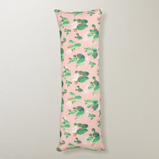 Cactus Pattern Seitenschläferkissen (Rückseite (Vertikal))