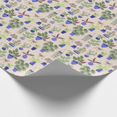 Cactus Pattern Simplistic Geschenkpapier (Ecke)