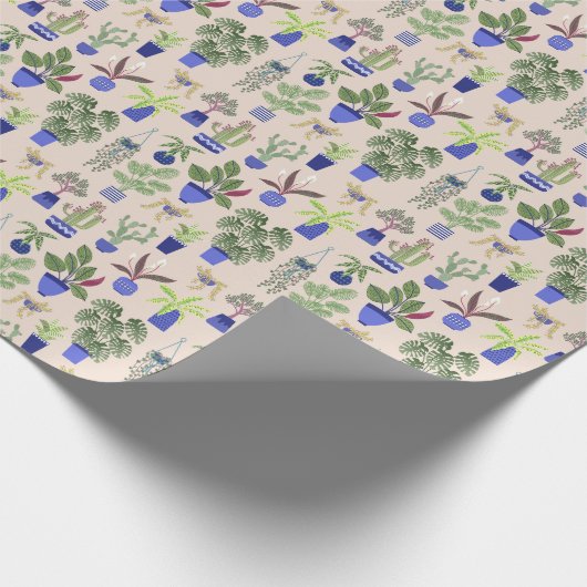Cactus Pattern Simplistic Geschenkpapier (Ecke)
