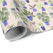 Cactus Pattern Simplistic Geschenkpapier (Rolleneckpunkt)