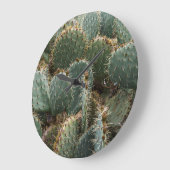 Cactus pattern: trendy Opuntia ficus-indica. Große Wanduhr (Winkel)