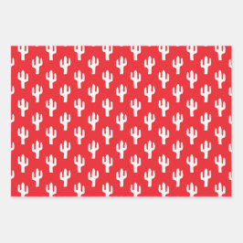 Cactus Pattern Wüste Südwest Primäre Farben Spaß Geschenkpapier Set