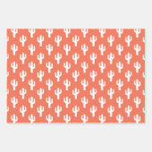 Cactus Pattern Yellow Orange Blue Wüste Südwesten Geschenkpapier Set (Vorderseite 2)