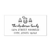 Cactus Personalisiert Family Name Rücksendeadresse Permastempel (Design)