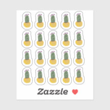 Cactus Pflanze Cheetah Doodle Design