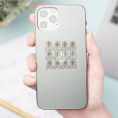 Cactus Pflanze Elegantes Script Sticker Set (Telefon)