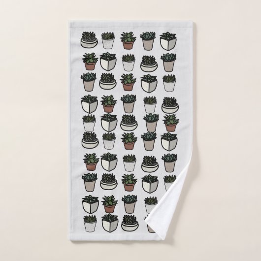 Cactus Pflanze Funky pattern Badhandtuch Set (Handtuch)