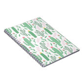Cactus Pflanze Green Lila Pattern Notizblock (Rechte Seite)