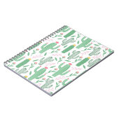 Cactus Pflanze Green Lila Pattern Notizblock (Linke Seite)