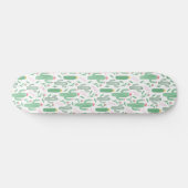 Cactus Pflanze Green Lila Pattern Skateboard (Horizontal)