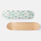 Cactus Pflanze Green Lila Pattern Skateboard (Horizontal)