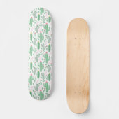 Cactus Pflanze Green Lila Pattern Skateboard (Vorderseite)