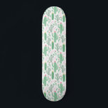 Cactus Pflanze Green Lila Pattern Skateboard<br><div class="desc">Cactus Pflanze Green Lila Pattern</div>