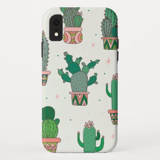 Cactus Pflanze Pattern Case-Mate iPhone Hülle (Rückseite)