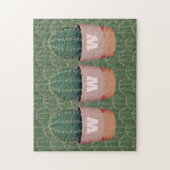 Cactus Pflanze Pot Monogram Jigsaw Puzzle (Vertikal)